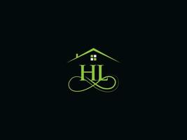 Typografie hl Gebäude Logo, Initiale hl Luxus echt Nachlass Logo zum Sie vektor