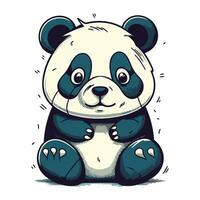 süß Karikatur Panda. Vektor Illustration auf ein Weiß Hintergrund.