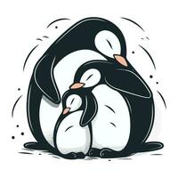 Pinguin. Vektor Illustration von ein süß Pinguin auf ein Weiß Hintergrund.