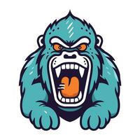 Gorilla Maskottchen. Vektor Illustration von ein Gorilla Maskottchen zum Sport Team.