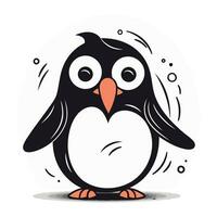 Pinguin Vektor Illustration. süß Karikatur Pinguin Charakter.