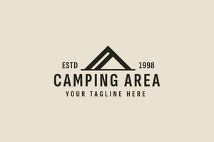 Jahrgang Stil Camping Logo Vektor Symbol Illustration