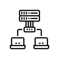 Datenbank Linie Symbol. Vektor Symbol zum Ihre Webseite, Handy, Mobiltelefon, Präsentation, und Logo Design.