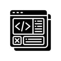 programmering glyf ikon. vektor ikon för din hemsida, mobil, presentation, och logotyp design.