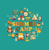 Summer Camp tema. vektor