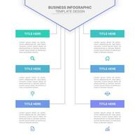 modern Infografik Design Vorlage mit sechs Optionen vektor