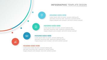 cirkulär layout runda infographic design mall med 4 alternativ vektor