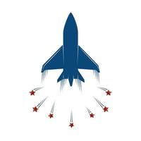 US-Armeeflugzeug mit Sternen isolierte Symbol vektor