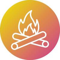 Lagerfeuer-Vektor-Icon-Design-Illustration vektor