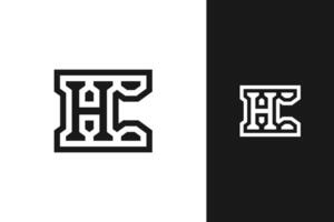 c h brev monogram logotyp design vektor