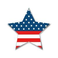 Flagge der Vereinigten Staaten in Sternform vektor