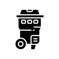 recyceln Behälter Glyphe Symbol. Vektor Symbol zum Ihre Webseite, Handy, Mobiltelefon, Präsentation, und Logo Design.
