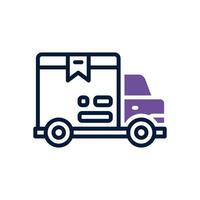 Lieferung LKW Dual Ton Symbol. Vektor Symbol zum Ihre Webseite, Handy, Mobiltelefon, Präsentation, und Logo Design.