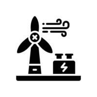 Windmühle Glyphe Symbol. Vektor Symbol zum Ihre Webseite, Handy, Mobiltelefon, Präsentation, und Logo Design.