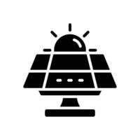 Solar- Panel Glyphe Symbol. Vektor Symbol zum Ihre Webseite, Handy, Mobiltelefon, Präsentation, und Logo Design.