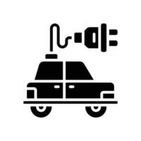 elektrisch Auto Glyphe Symbol. Vektor Symbol zum Ihre Webseite, Handy, Mobiltelefon, Präsentation, und Logo Design.