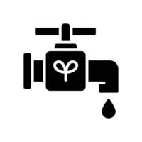 Wasser Zapfhahn Glyphe Symbol. Vektor Symbol zum Ihre Webseite, Handy, Mobiltelefon, Präsentation, und Logo Design.