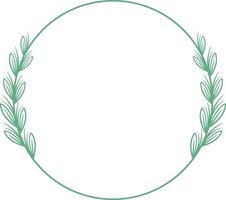 lyx blad cirkel för bröllop vektor