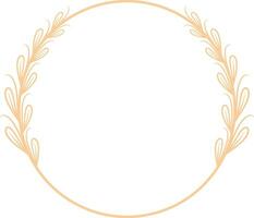 Luxus Blatt Kreis zum Hochzeit vektor