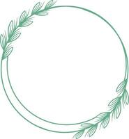lyx blad cirkel för bröllop vektor