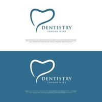 kreativ dental abstrakt logotyp mall design. logotyp för tandläkare, klinik Centrum, dental vård och företag. vektor