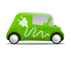 Elektro Auto Karikatur sicher Ökologie vektor