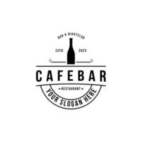 vin restaurang bar och nattklubb logotyp design idéer vektor