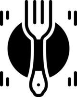 fast ikon för gaffel vektor