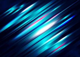 abstrakter technologey blauer Hintergrund mit heller Streifenlinie diagonal. vektor