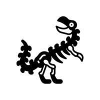 Dinosaurier Skelett Symbol im Vektor. Illustration vektor