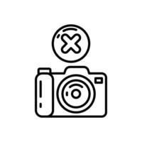 Nein Foto Symbol im Vektor. Illustration vektor