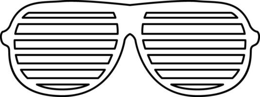 tunn kontur linje av randig gitter klubb glasögon vektor