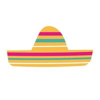 Sombrero Symbol Vektor. Kopfschmuck Illustration unterzeichnen. Mexiko Symbol oder Logo. vektor