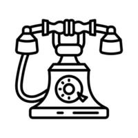 Jahrgang Telefon Symbol im Vektor. Illustration vektor