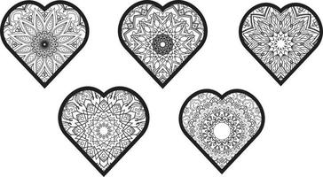söt kärlek doodles hjärta ram uppsättning gratis vektor