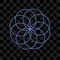 abstrakte blaue glänzende geometrische Form isolierter Vektor wie Symbol
