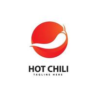 kryddig chili logotyp ikon vektor röd paprika logotyp mall