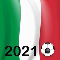 Fußballspielhintergrund Italien mit Flagge. Meisterschaft. eps10 vektor