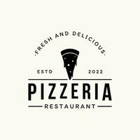 retro Jahrgang Pizza oder Pizzeria Logo Vorlage Design mit gekreuzt Schaufeln.logo zum Geschäft, Restaurant, Etikette und Abzeichen. vektor