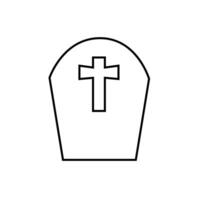 Grab Symbol Vektor. Friedhof Illustration unterzeichnen. Ruhe in Frieden Symbol oder Logo. vektor