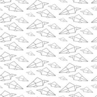 sömlös mönster av papper flygplan vektor