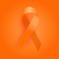 orangefarbenes Band ein medizinisches Symbol für Leukämie. Vektor-Illustration vektor