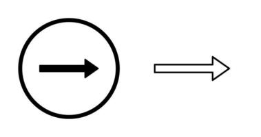 einzigartiges Vektorsymbol mit Pfeil nach rechts vektor