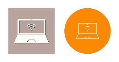Einzigartiges verbundenes Laptop-Vektorsymbol vektor