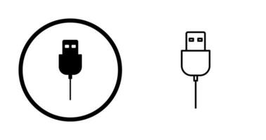 einzigartiges USB-Kabel-Vektorsymbol vektor