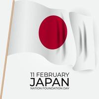 11. Februar Japan Nation Foundation Day Hintergrund vektor