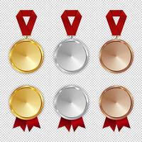 mästerguld, silver och bronsmedalj. första, andra och tredje plats vektor