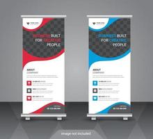 abstraktes Business-Standee-Roll-Up-Banner-Design vektor