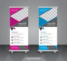 abstraktes Business-Standee-Roll-Up-Banner-Design vektor