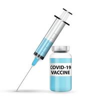 medizinischer hintergrund des covid-19-Impfstoffs. Vektor-Illustration vektor